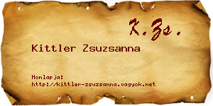 Kittler Zsuzsanna névjegykártya