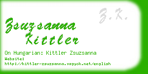 zsuzsanna kittler business card